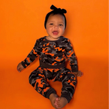 Orange Camo 2 Piece Lounge Set