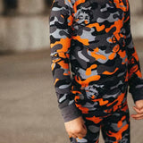 Orange Camo 2 Piece Lounge Set