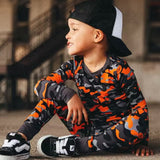 Orange Camo 2 Piece Lounge Set