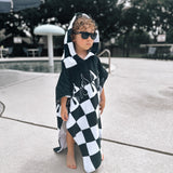 Checker Flame Hooded Towel