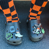 Orange and Black Check Socks