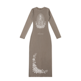 Sacred Garden Dyed Slit Maxi Dress