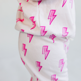 Pink Bolts Jogger Set
