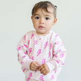 Pink Bolts Jogger Set
