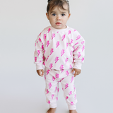 Pink Bolts Jogger Set