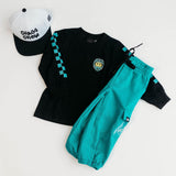 TEAL FLAME • CARGO JOGGERS