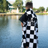 Checker Flame Hooded Towel