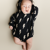 Black Bolts Hooded Bubble Romper