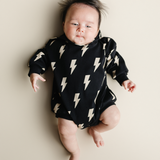 Black Bolts Hooded Bubble Romper