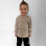 SAND WASHED • WAFFLE HOODED LONG SLEEVE