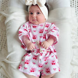 Checkered Cherry Shorts Set