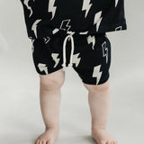 Black Bolts Shorts Set