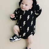 Black Bolts Hooded Bubble Romper