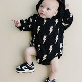 Black Bolts Hooded Bubble Romper