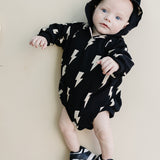 Black Bolts Hooded Bubble Romper