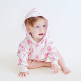 Pink Bolts Hooded Bubble Romper
