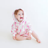 Pink Bolts Hooded Bubble Romper