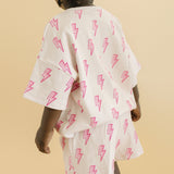 Pink Bolts Shorts Set