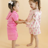 Pink Bolts Shorts Set