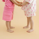Pink Bolts Shorts Set
