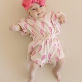 Pink Bolts Shorts Set