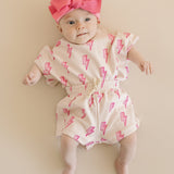 Pink Bolts Shorts Set