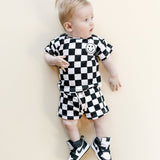 Checkered Shorts Set