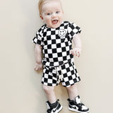 Checkered Shorts Set