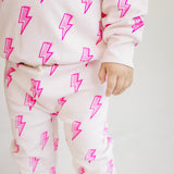 Pink Bolts Jogger Set