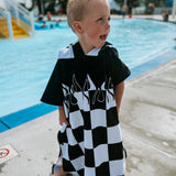 Checker Flame Hooded Towel