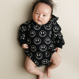 Electric Smiley Hooded Bubble Romper
