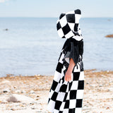 Checker Flame Hooded Towel