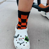 Orange and Black Check Socks