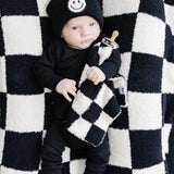 Black Checkered Plush Lovey