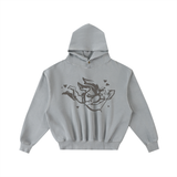Women's Badass Mother Slate Cherub Hoodie