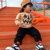 Orange and Black Check Socks