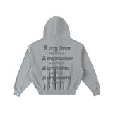 Women's Badass Mother Slate Cherub Hoodie