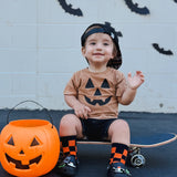 Orange and Black Check Socks