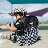 Checker Flames Mid-Size Backpack