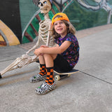 Orange and Black Check Socks