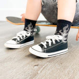 Gray Flames Socks