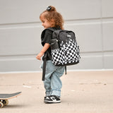 Checker Flames Mid-Size Backpack
