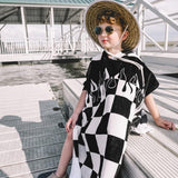 Checker Flame Hooded Towel