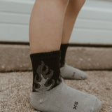 Gray Flames Socks