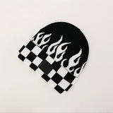Checker Flame Beanie