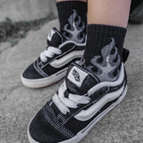 Gray Flames Socks