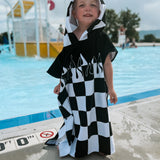 Checker Flame Hooded Towel