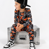 Orange Camo 2 Piece Lounge Set