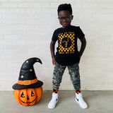 Orange and Black Check Socks