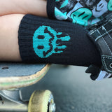 Aqua Smiley Socks